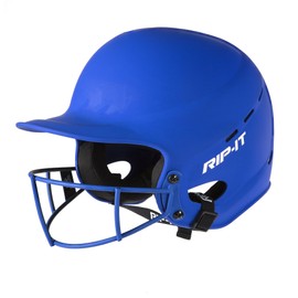 RIP-IT | Vision Pro Softball Batting Helmet with Face Mask | Matte Royal | S/M | Lightweight Women’s Sport Equipment