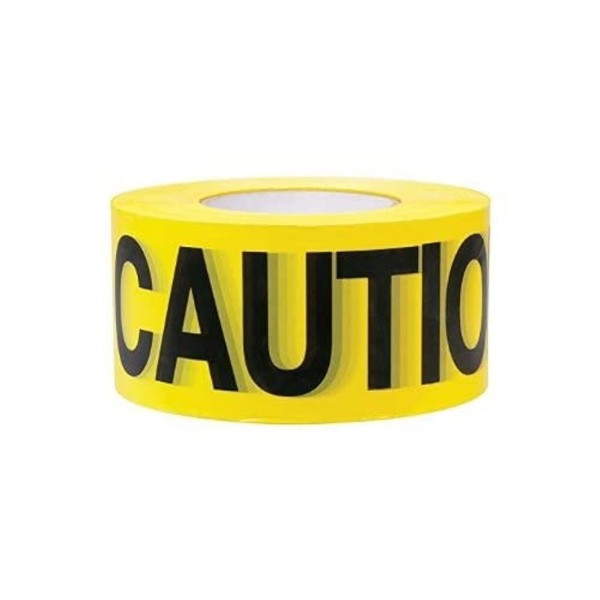 Premium Yellow Caution Tape 3 inch x 1000 feet, Bright Yellow w/Bold Black Text, 3" Wide for Maximum Readability, Strongest & Thickest Tape for Danger/Hazardous Areas