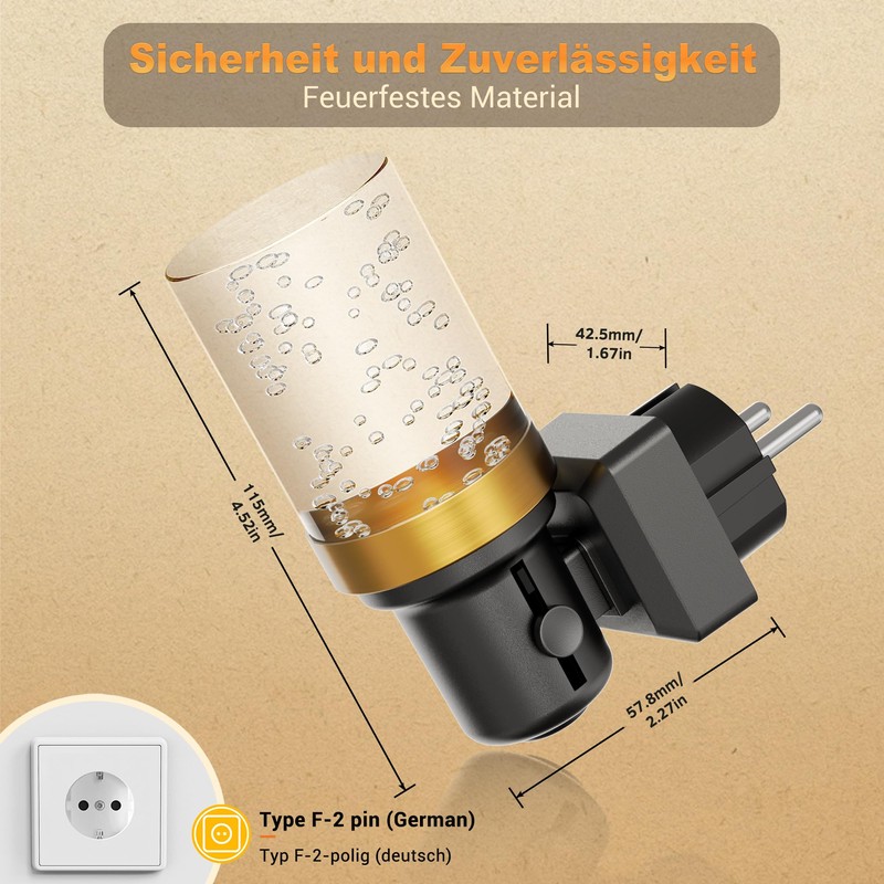 JandCase Night Light Socket with Twilight Sensor, 1 Piece Night
