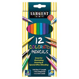 Sargent Art Color Pencils, Assorted Colors, Box Of 12