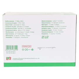 Gazin, 7.5 cm x 7.5 cm Sterile 8-Way 50 x 2 300 g, White, Pack of 100