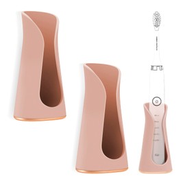 Linkidea Adhesive Electric Toothbrush Holder, Power Toothbrush Hanger Rack, Wallmount Tooth Brush Organizer Compatible with Oral-B iO Series, Philip Sonicare ProtectiveClean, 7AM2M (Pink)