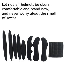 2 Set Helmet Padding Kit Bike Helmet Pad Universal Foam Pads for Bike Motorcycle Cycling Helmet (Black)
