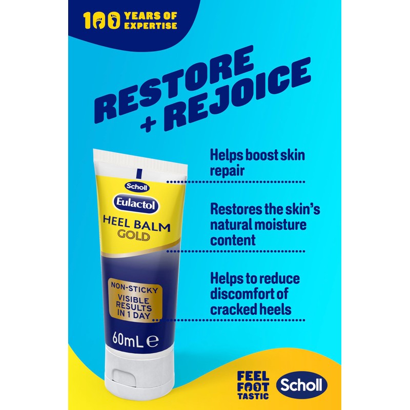 Scholl Eulactol Footcare Cracked Heel Balm Gold 120ml