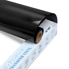 YRYM HT Premium Plotter Film Textile Flex Film for Ironing T-Shirts and Other Fabrics 30.5 cm x 152.4 cm (Black)