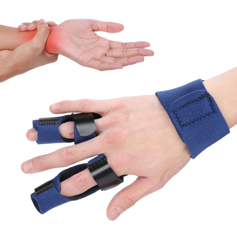 Two Fingers Splint Broken Injury Finger Adjustable Support Protective Correction
