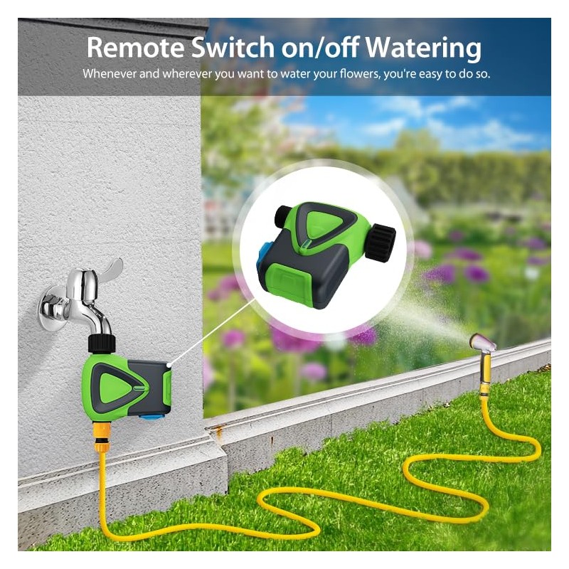 WiFi Sprinkler Timer: Smart Water Hose Timer with Rain Delay,