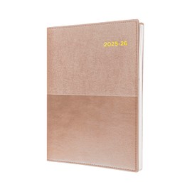 Collins Vanessa - A5 Day to Page Financial Year 2025-2026 Diary/Planner - Rose Gold