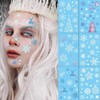 Snowflake Temporary Tattoos Winter Snowflake Glitter Tattoos Blue White Snowflake