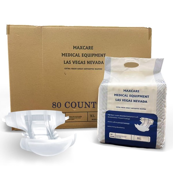 Home by Jackie Adult Diapers with Tabs - Unisex Disposable