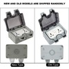 Outdoor Wall Power Socket with 2 3-Hole Socket 2 Switch