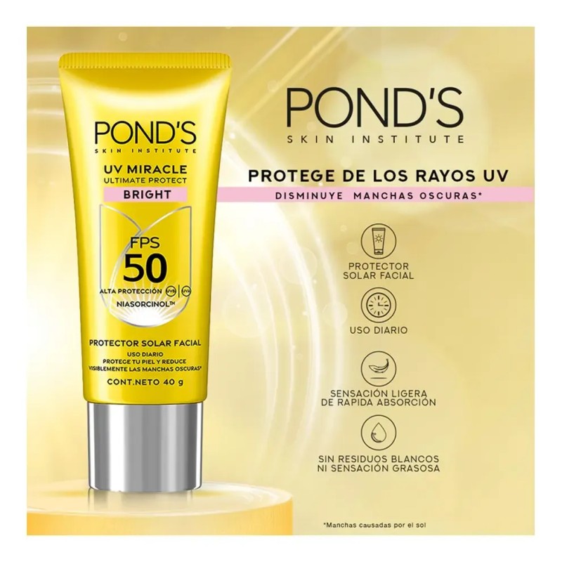Protector Solar Facial POND's 50 FPS UV Miracle Bright, Anti-Manchas