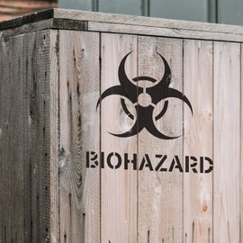 Biohazard Symbol Stencil - Reusable Stencils for Painting - Create DIY Biohazard Symbol Home Decor