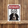 SHAWPRINT BEWARE OF THE DOG METAL GATE SIGN BERNESE MOUNTAIN