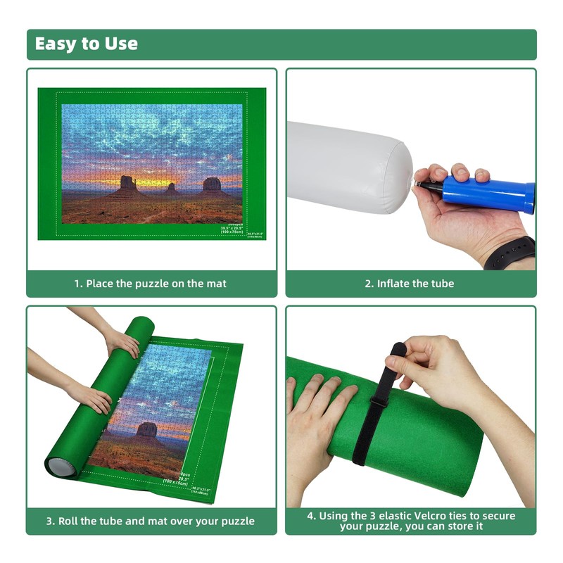 MOZOOSON Puzzle Mat, Puzzle Mat Roll Up for 2000 1000