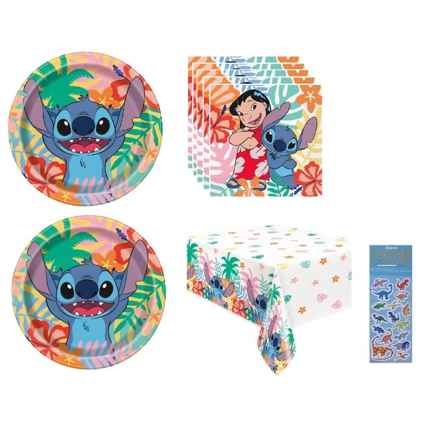 Lilo and Stitch Birthday Party Supplies Bundle includes 16 Paper