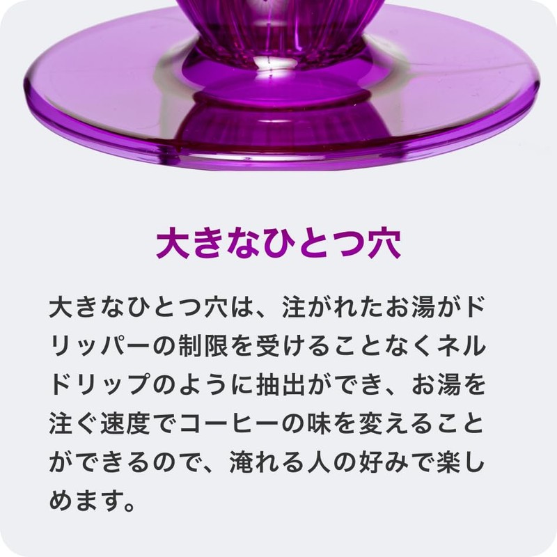 HARIO V60SP PostCoffee Original Coffee Dripper (Deep Purple)