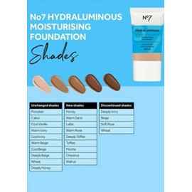 No7 HydraLuminous Moisturising Foundation - spf15 - shade CALICO - 30ml (Pack of 1) - updated packaging