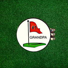 Pro-Tec Accessories #1 Grandpa Golf Ball Marker with Hat Clip for Golfers