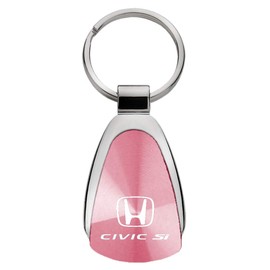 Au-TOMOTIVE GOLD Teardrop Key Chain for Honda Civic SI (Pink)