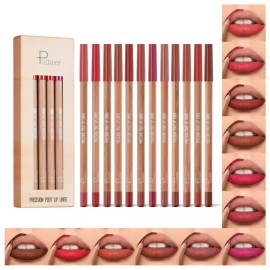 Espoce 에스포체 립 라이너 세트 12Pcs 퓨어 내추럴 오크 브라운 핑크 레드 시리즈 매끄럽고 색소가 풍부한 Esfolio Lip Liner Set 12Pcs Pure Natural Oak Brown Pink Red Series Smooth and Pigment-Rich [Lip Liner Set 01]
