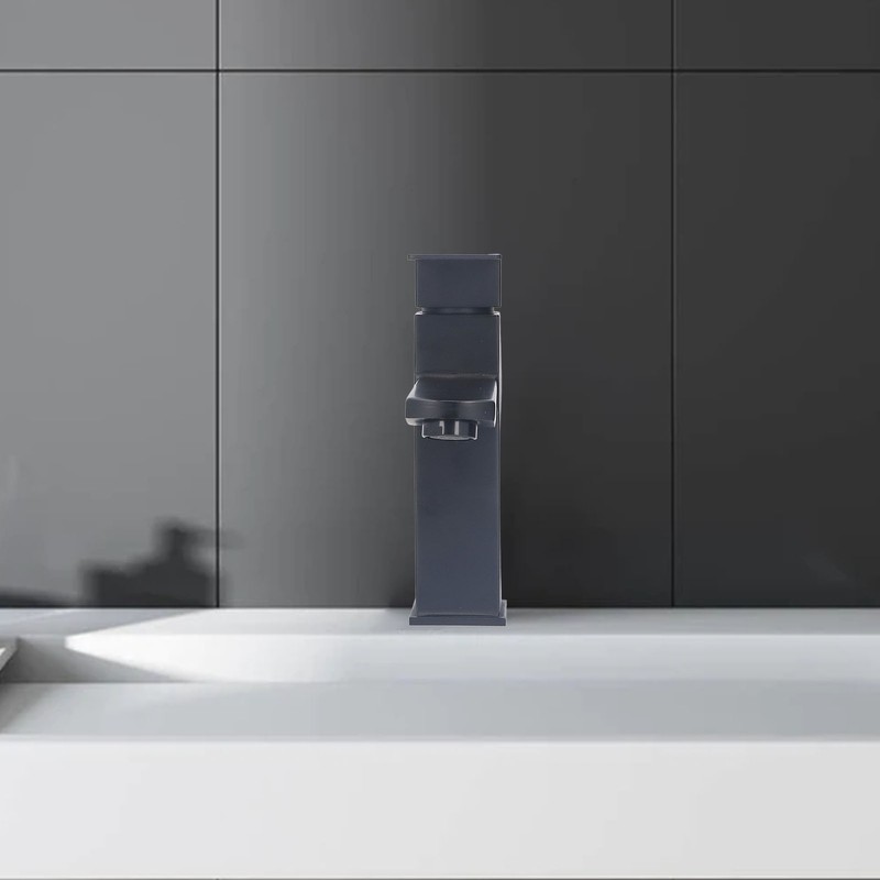 Basin Faucet Stainless Steel Surface Black Baking Paint Bathroom Sink