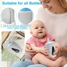 Baby Bottle Warmer, Portable Bottle Warmer on the Go with LCD Display, 6 Adjustable Temperatures, USB Baby Bottle Warmer for Home On the Go Travel