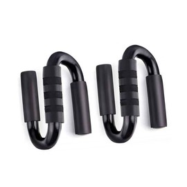 Kisangel Exercise Fitness Equipment s Shape Push-up Rack Chest Muscle Trainer Push-up for Men Sturdy Black Handles Abdominal Trainer Pair