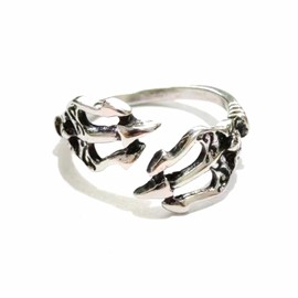 Dishowme Poseidon Trident Ring Vintage Harpoon Knuckle Ring Trident Hand Hug Finger Joint Band Adjustable Jewelry for Women Men Girls