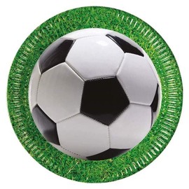 36-piece set Party set Football party - Plate Cups Napkins for 8 Person
