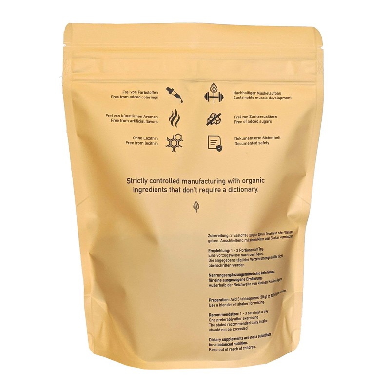 ORGAINIC Organic Vanilla Vegan Protein - Rice and Pea Protein