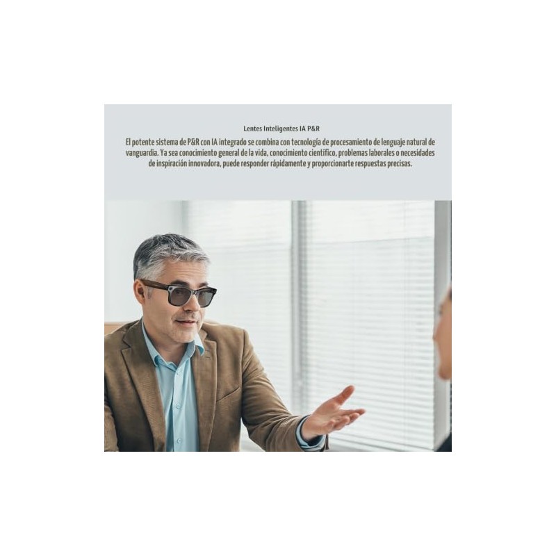 Denash Gafas Inteligentes de IA con Cámara, Gafas de Grabación