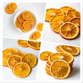 XCVFDVOR Dried oranges slices | Dehydrated orange slices | No added sugar | Dried orange slices for cakes, cocktails, holiday decorations (90g/3.17 oz) (3.17 oz, Orange)