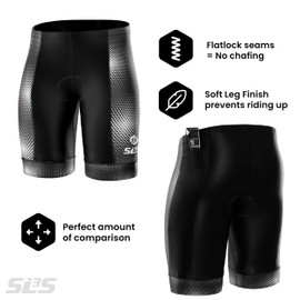 SLS3 Triathlon Shorts Mens – Tri Shorts Mens – 2 Pockets FRT – Designed by Athletes for Racing (Black/White, Medium)