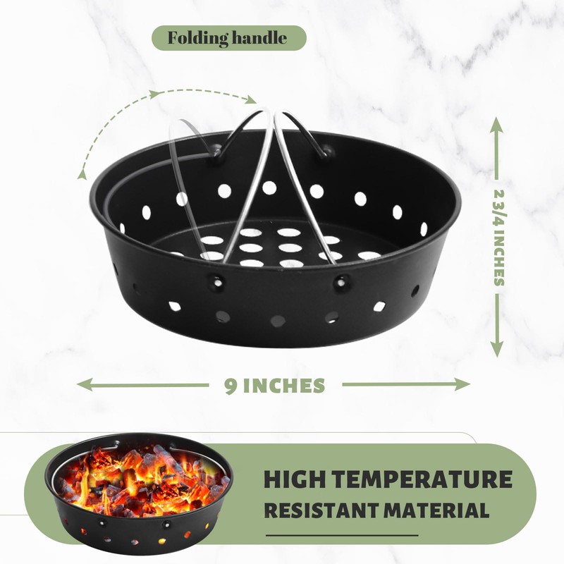 Newly Heavy Duty Carbon Steel Charcoal Ash Basket with Handles