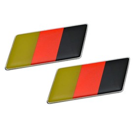 ERPART German Germany Flag Emblem Badge Nameplate Decal Rare Compatible with Volkswagen VW (Pack of 2)