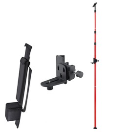 Firecore 13 Ft./4m Telescoping Laser Pole with 1/4-Inch by 20-Inch Laser Mount, Adjustable Laser Level Mounting Pole for Rotary and Line Lasers-FLP400A