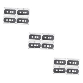 OSALADI 12pcs Blank Audio Cassette Tapes Recordable Vintage Tapes for Projects Teaching and Retro Parties Transparent Case for Easy Labeling and Organization