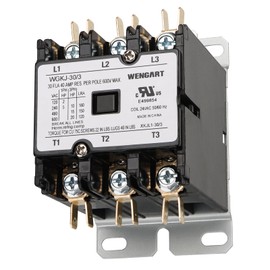 WengartAir Conditioner Contactor Module WGJK-30 30 Amp Coil 3 Pole 24VAC Compatible with Air Conditioner, Heat Pump, Refrigeration Systems, HVAC Motor Contactor