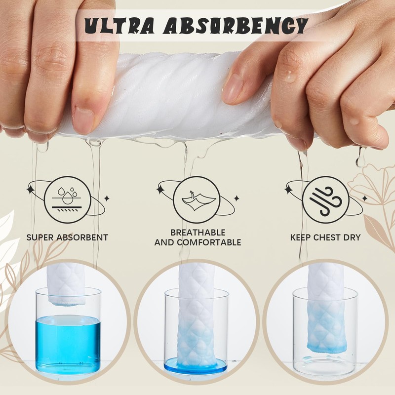 SATINIOR 10 Pcs Cotton Bra Liners Rectangle Under Bra Pads