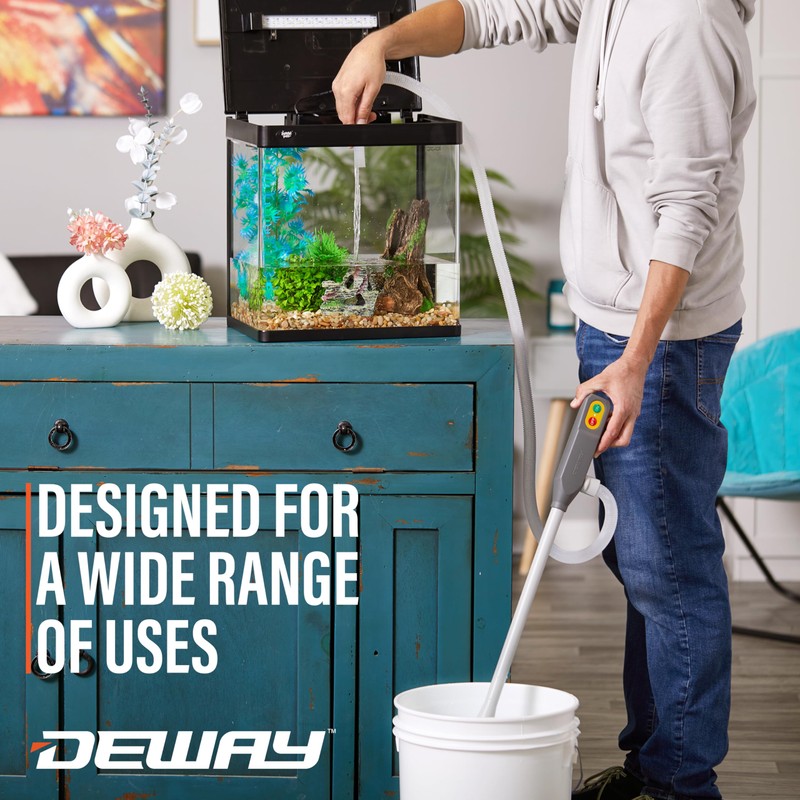 DeWay Battery-Powered Stick Fuel Transfer Pump with Fast 3.2GPM Flow