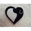 Handmade DOG Heart 2" Embroidery Iron-on Custom Patch (E33)