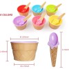 DELADOLA Cartoon Candy Color Ice cream bowl with spoon- ice