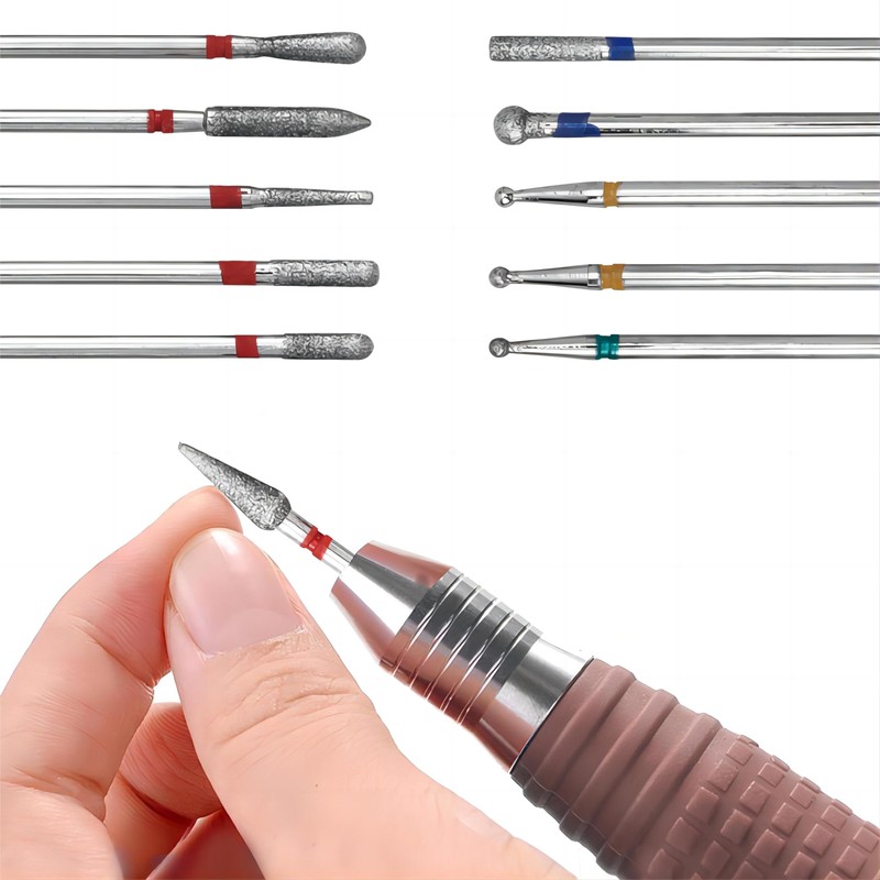 Treki Mini Nail Drill Bit Set, 30pcs Small Diamond Nail