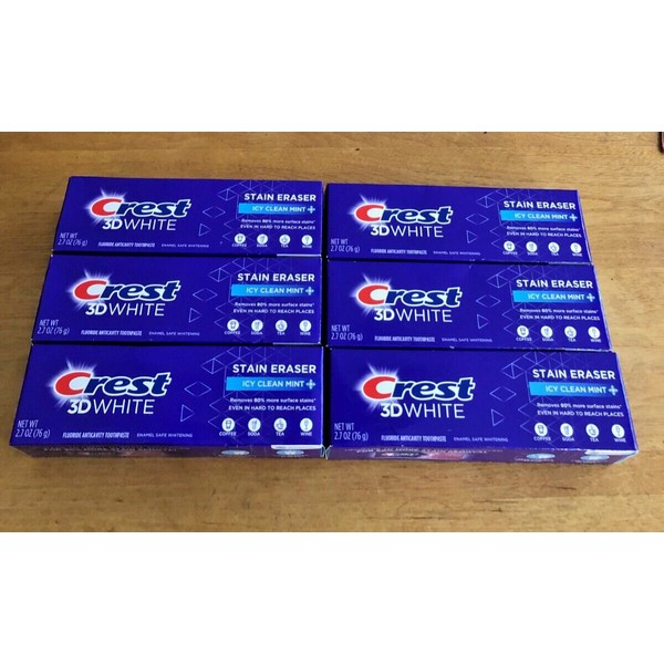 Clean 6 Crest 3D White Stain Eraser Icy Clean Mint