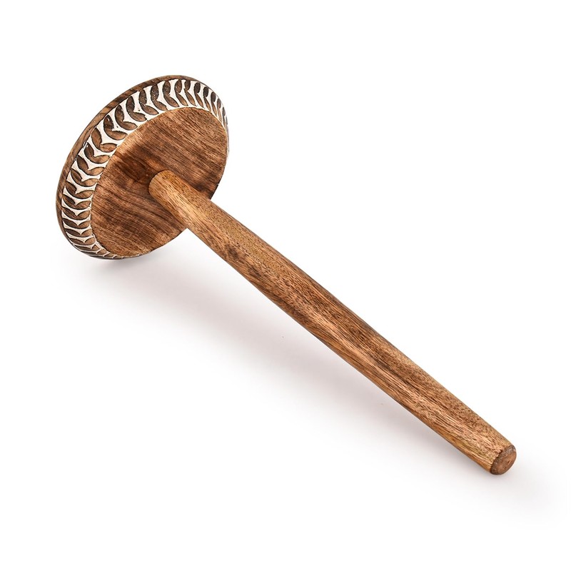 Indus Lifespace Paper Towel Holders Mango Wood Standing Rolls Holder