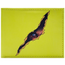 Child's Play Chucky Doll Friends Till The End Wallet/Purse Bi-Fold ID & Card Holder, Yellow, yellow, Casual