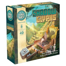 Shadow Glyphs Logic Puzzle Board Game | LogiQuest Puzzle Adventure Game | Kids & Family Puzzle Game | Includes 40 Puzzles | Convenient Portable Case | Ages 8+ | 1 Player | Avg. Playtime 15 Minutes