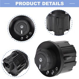 Headlight Headlamp Switch Knob for 2009-2016 Ford F150 F250 F350 F-450 F-550 Super Duty 2010-2014 Lincoln Mark LT Switch Assembly - Headlamps Replace#9L3Z-11654-AA