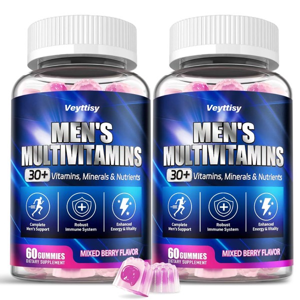Veyttisy Methylated Multivitamin Gummies for Men - Mens Multivitanins Gummy